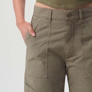 AGOLDE Daria Wide-Leg Utility Pants, Duffle Green, 25